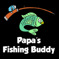 Kids Papa's Fishing Buddy Grandson Or Granddaughter Fish T Shirt Heavy Core Tee | Teevron