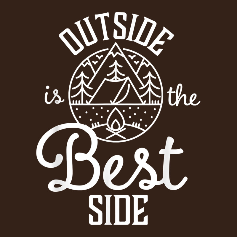 Outside Is The Best Side For Outdoor Campers And Hikers T Shirt Heavy Core Tee by linhVisuals | Teevron