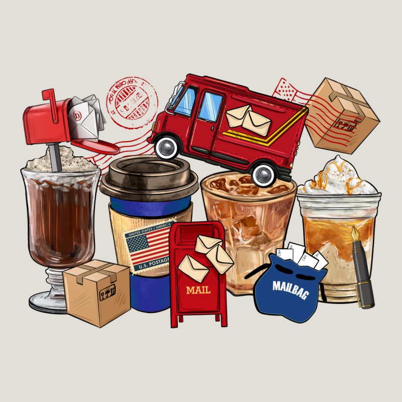 Postal Worker Coffee Cups Heavy Core Tee by FaDigitalArtStudio | Teevron