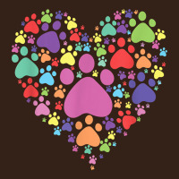 Heart Paw Print Dog Cat Lover Valentines Day T Shirt Heavy Core Tee | Teevron