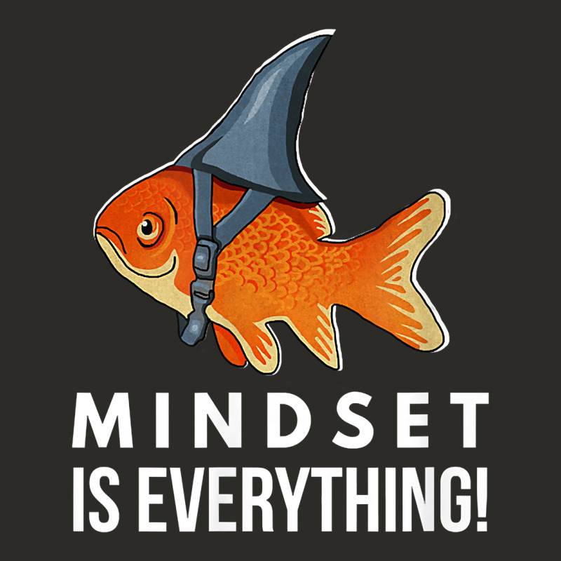 Mindset Motivational Quote Cute Goldfish Shark Fish T Shirt Heavy Core Tee by linhVisuals | Teevron