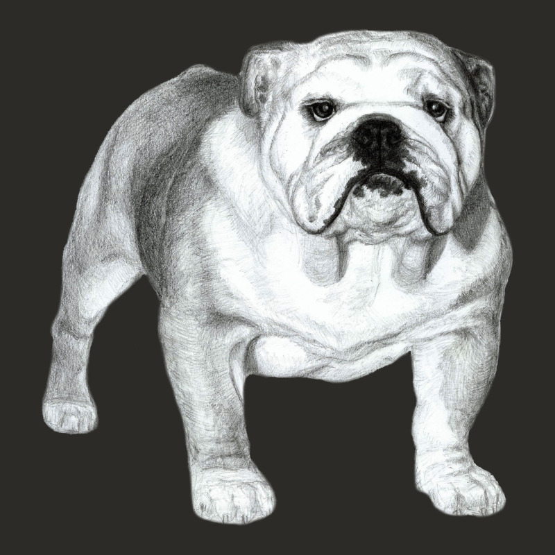 English Bulldog Art Heavy Core Tee by linhVisuals | Teevron