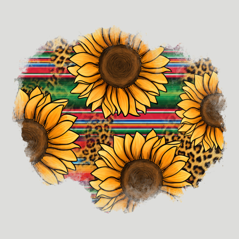Sunflower Leopard Serape Patch Zipper Hoodie by Jasminsmagicworld | Teevron
