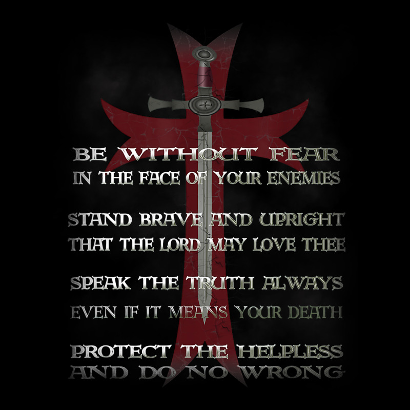 Knights Templar Crusader Cross Ring Order Be Without Fear T Shirt Heavy Core Tee by linhVisuals | Teevron