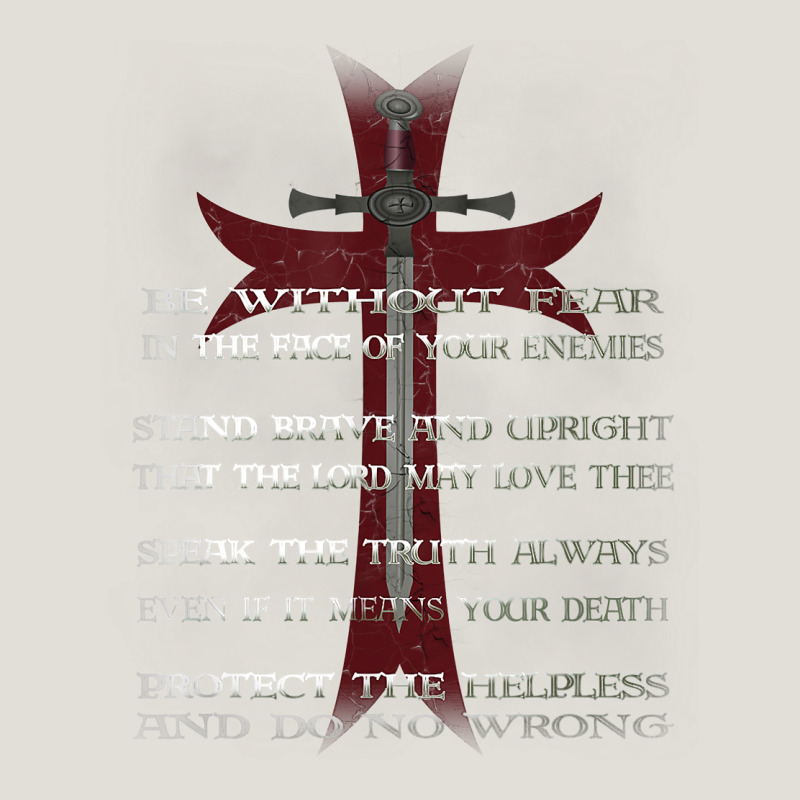 Knights Templar Crusader Cross Ring Order Be Without Fear T Shirt Heavy Core Tee by linhVisuals | Teevron
