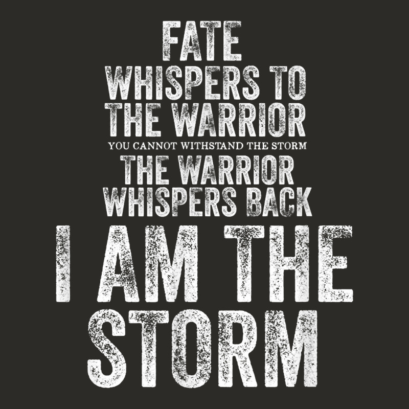 Fate Whispers To Warrior I Am The Storm Quote Gritty Fighter T Shirt Heavy Core Tee by linhVisuals | Teevron
