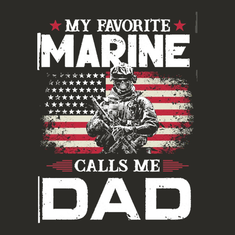 My Favorite Marine Calls Me Dad T  Shirt Father's Day Flag My Favorite Heavy Core Tee by linhVisuals | Teevron