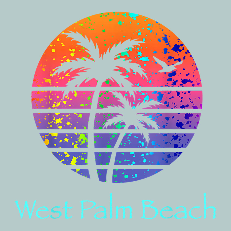 West Palm Beach Tropical T Shirt For Family Vacations Heavy Core Tee by linhVisuals | Teevron