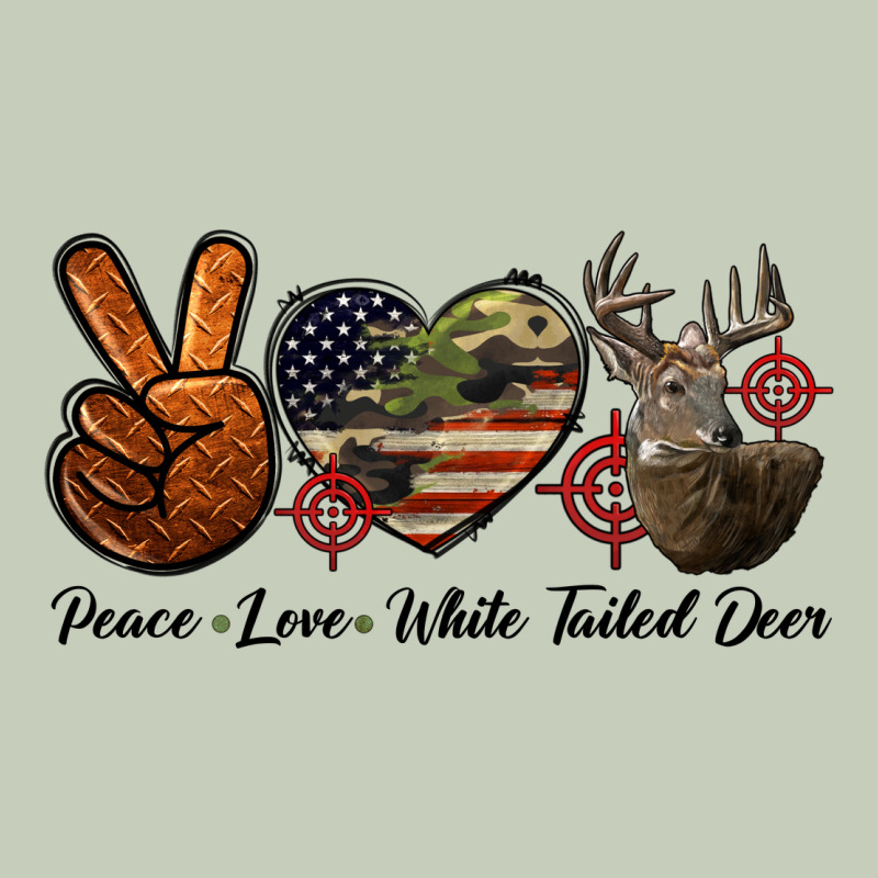 Peace Love White Tailed Deer Long Sleeve Tee by LillyAllenDesigns | Teevron