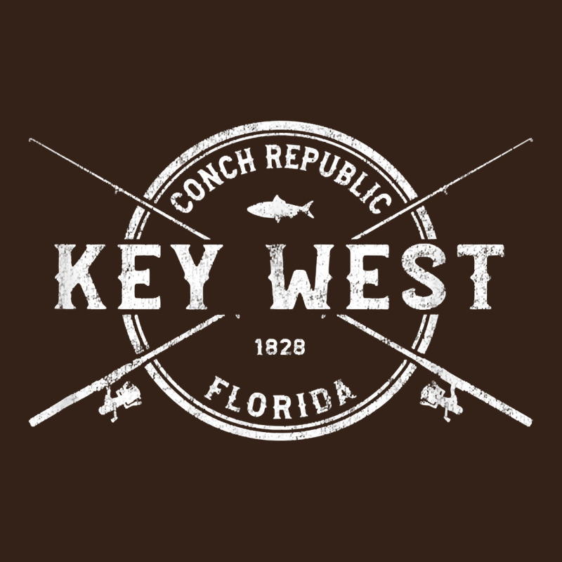 Key West Fl Vintage Crossed Fishing Rods T Shirt Heavy Core Tee by linhVisuals | Teevron
