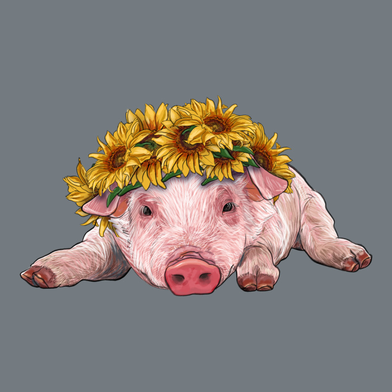 Baby Pig With Sunflower Headband Heavyweight Sweatshirt by RanaPortraitStore | Teevron