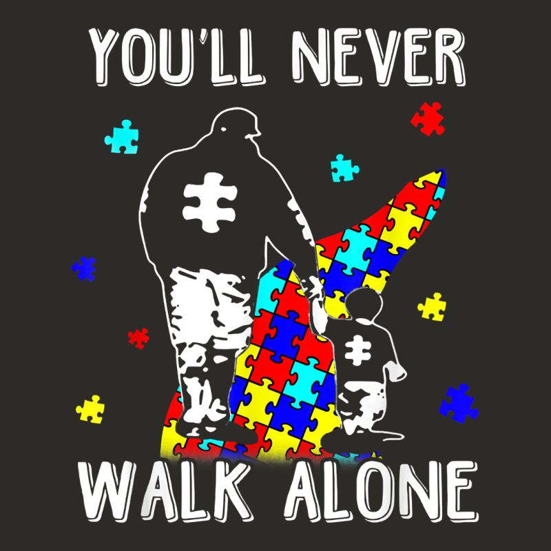 Autism Dad You Will Never Walk Alone Support Autism Son T Shirt Heavy Core Tee by linhVisuals | Teevron
