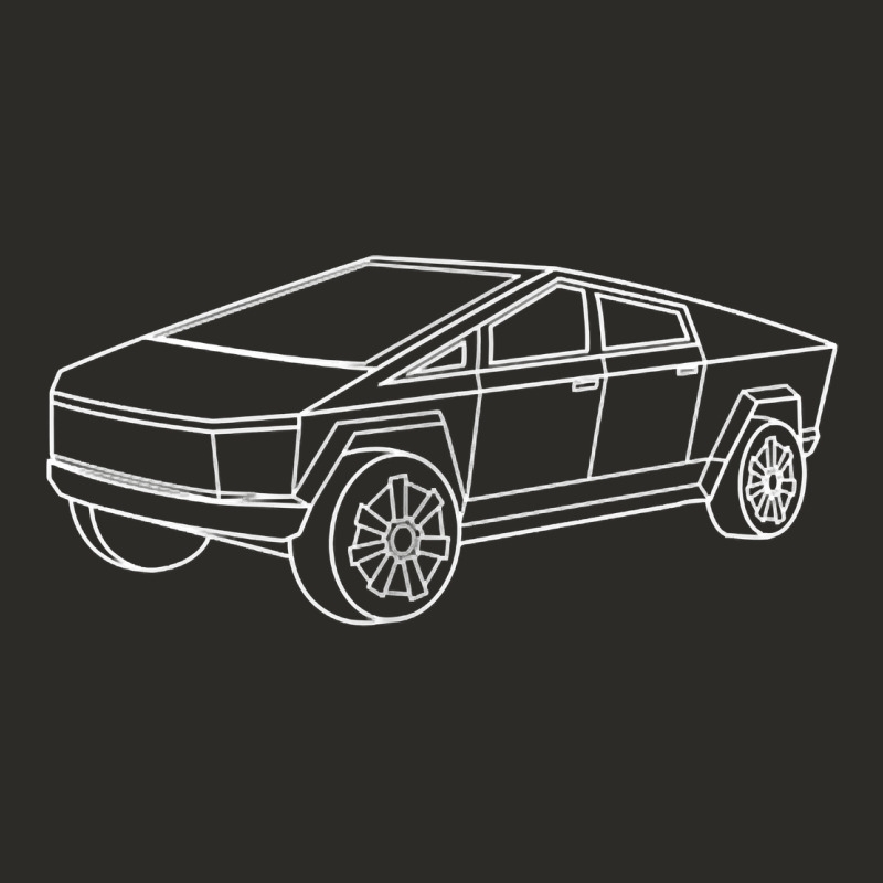 Cybertrucks Line Art Pocket Futuristic Ev Truck Cyber Design T Shirt Heavy Core Tee by linhVisuals | Teevron