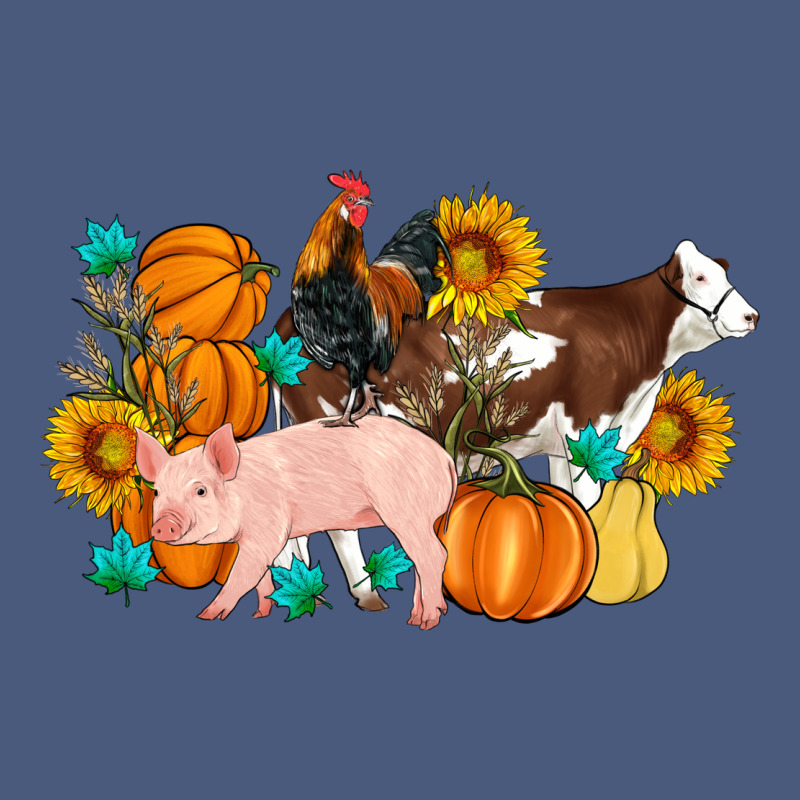 Farm Life Fall Pig Cow Rooster Vintage Hoodie by Artiststas | Teevron