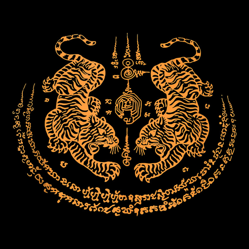 Twin Tiger Sak Yant Tattoo Muay Thai Thailand Martial Art Tank Top Heavy Core Tee by linhVisuals | Teevron