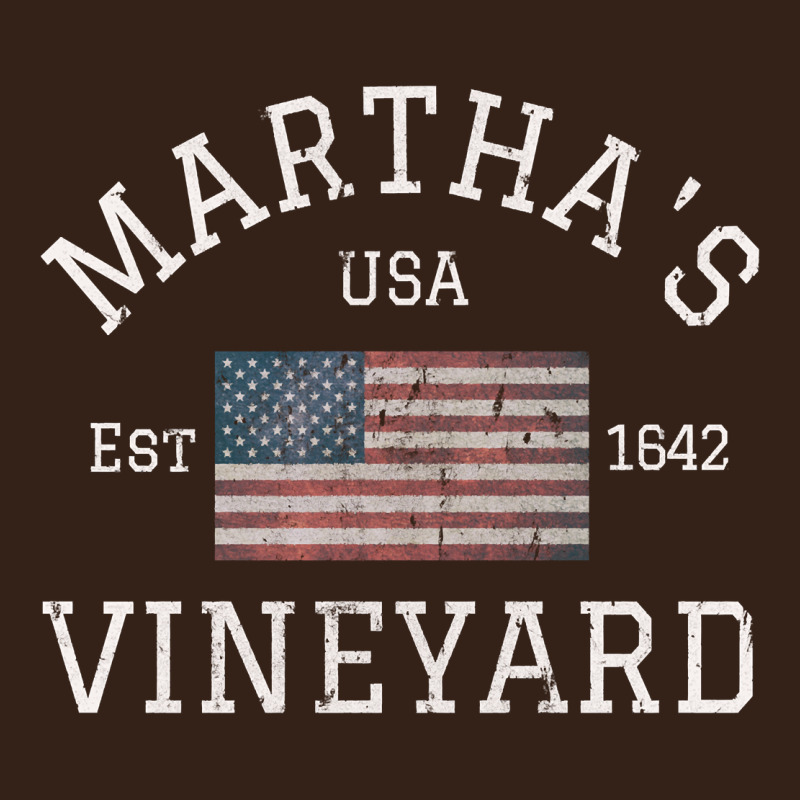 Martha's Vineyard Massachusetts American Flag Usa Vintage Pullover Hoo Heavy Core Tee by linhVisuals | Teevron