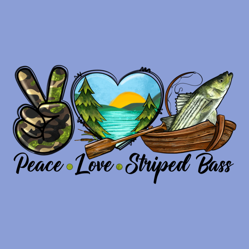 Camouflage Peace Love Striped Bass Long Sleeve Tee by LillyAllenDesigns | Teevron
