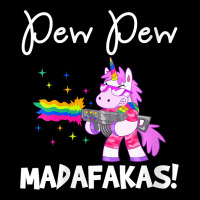 Womens Pew Madafakas Funny Fantasy Unicorn With Rainbow Gun   White V Heavy Core Tee | Teevron