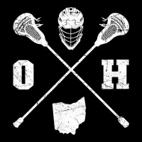 Ohio Lacrosse Sticks & Helmet State Outline Lax Player T Shirt Heavy Core Tee | Teevron