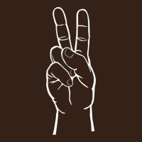 Peace Sign Two Fingers Hand Gesture Symbol Illustration T Shirt Heavy Core Tee | Teevron