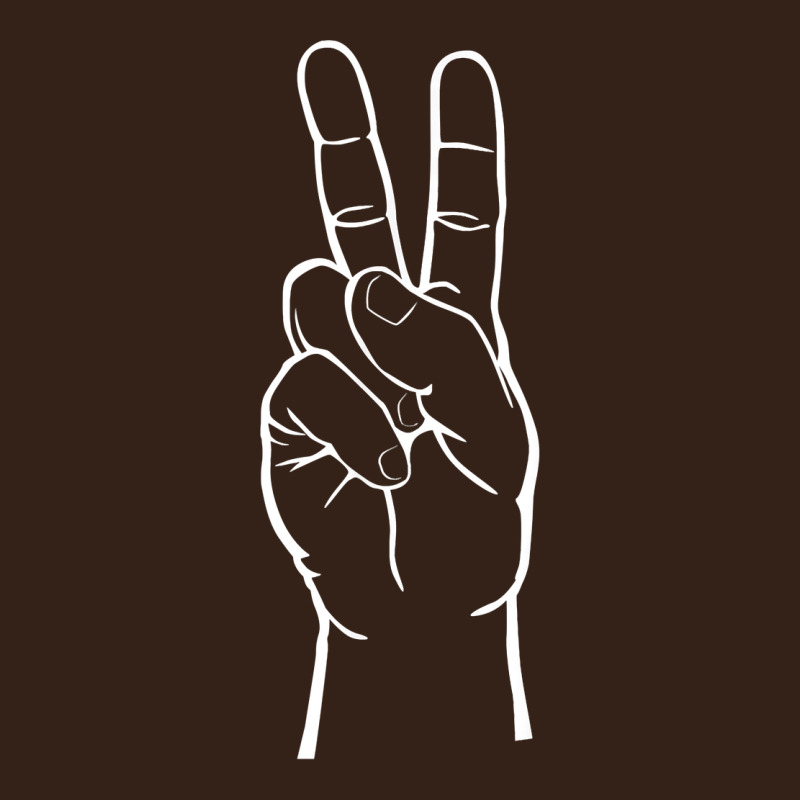 Peace Sign Two Fingers Hand Gesture Symbol Illustration T Shirt Heavy Core Tee by linhVisuals | Teevron