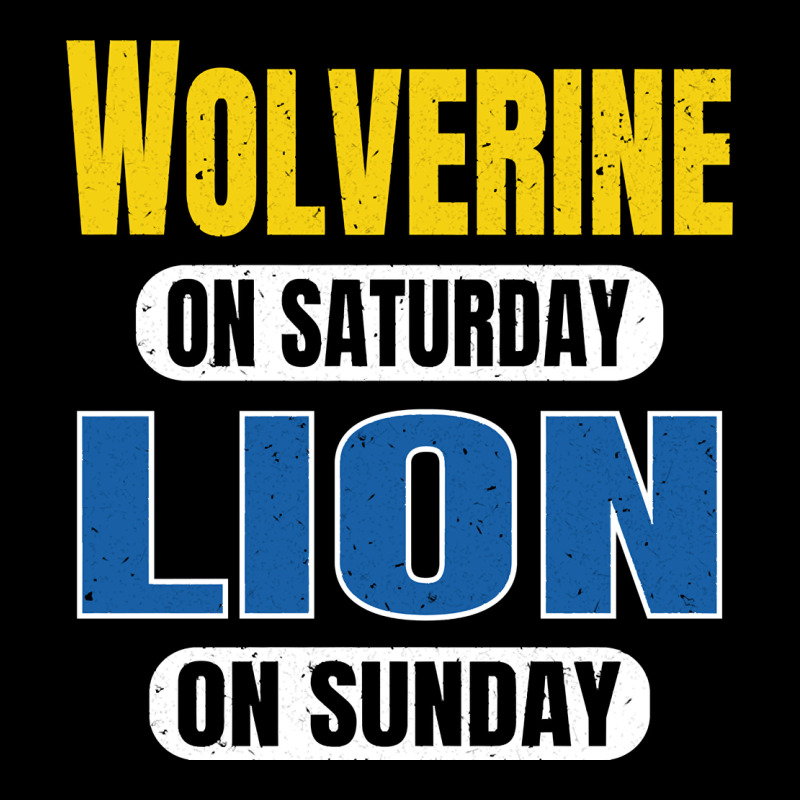 Wolverine On Saturday Lion On Sunday Fans Detroit Vintage Pullover Hoo Heavy Core Tee by linhVisuals | Teevron