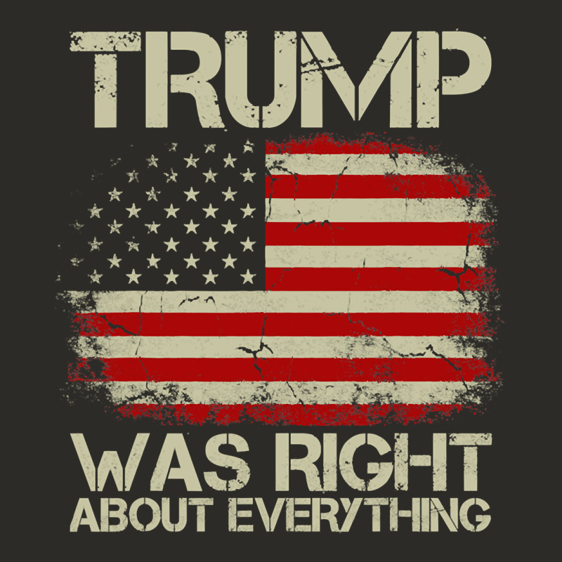 Vintage Usa American Flag Trump Was Right About Everything Pullover Ho Heavy Core Tee by linhVisuals | Teevron