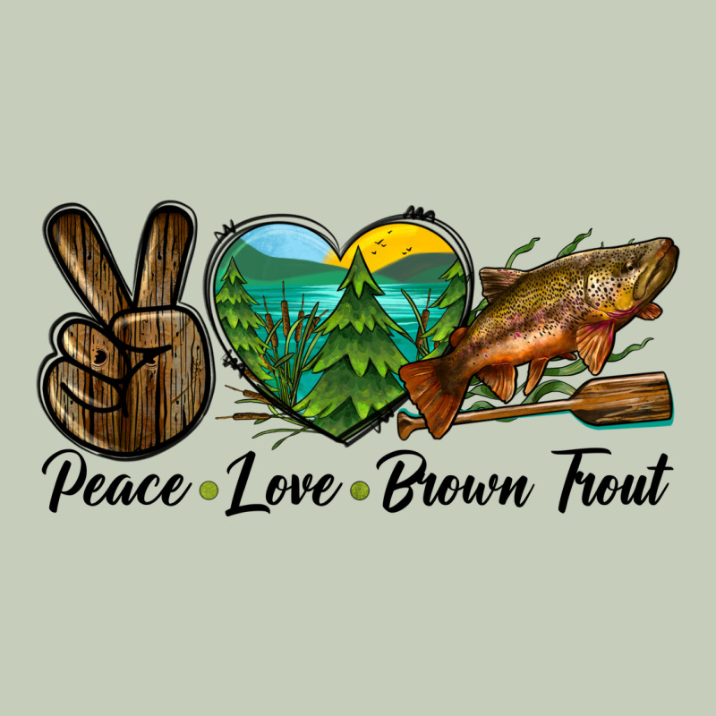 Peace Love Brown Trout Long Sleeve Tee by LillyAllenDesigns | Teevron