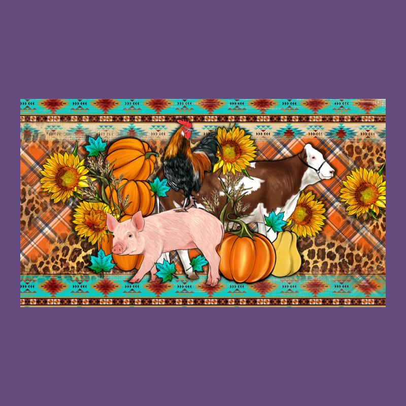 Fall Farm Animals Cow Pig Rooster Vintage Hoodie by Artiststas | Teevron