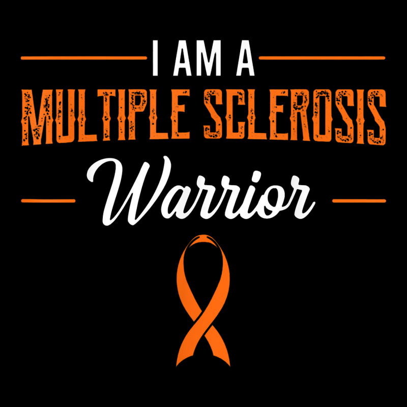 Multiple Sclerosis Warrior Autoimmune Disease Orange Ribbon Heavy Core Tee by linhVisuals | Teevron