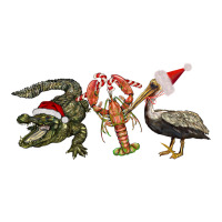 Christmas alligator pelican crawfish | Teevron