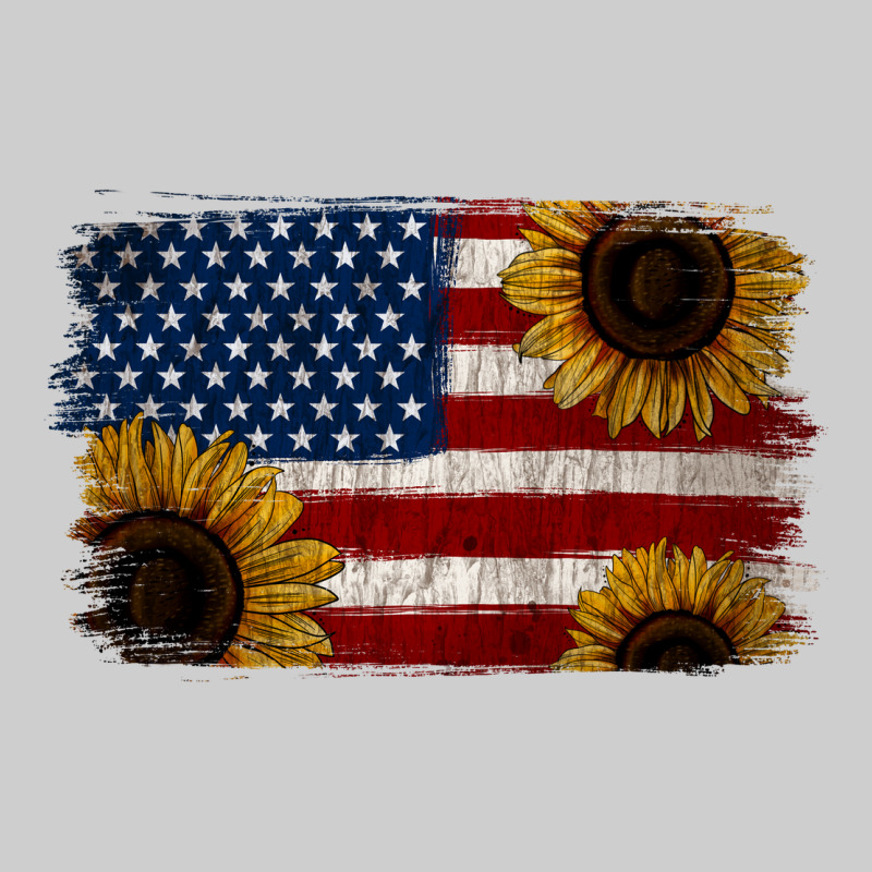 Distressed Yellow Sunflower American Flag Premium Sweatshirt by Jasminsmagicworld | Teevron