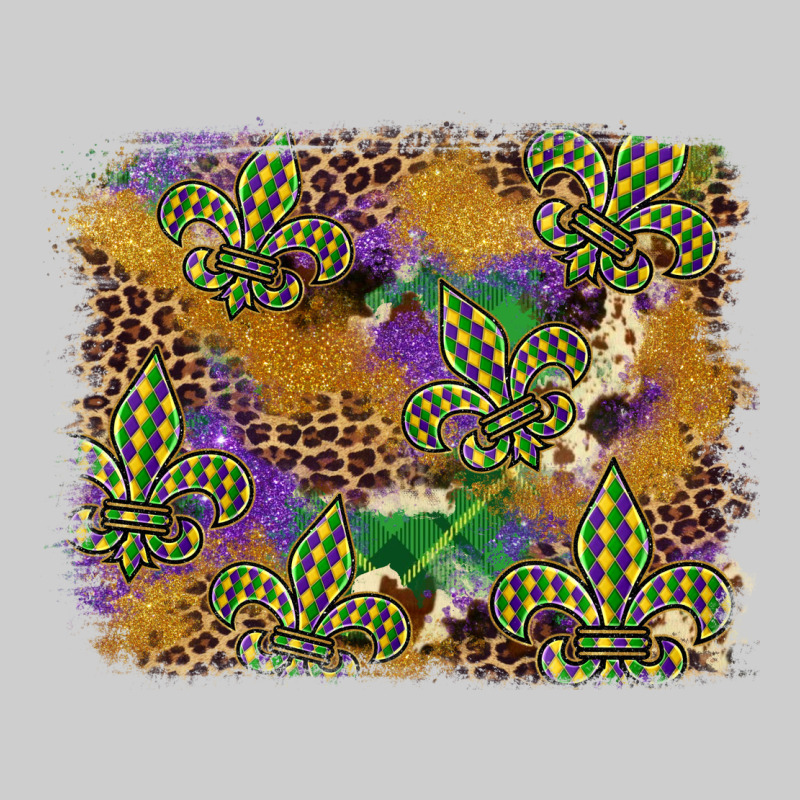 Mardi Gras Plaid Purple Glitter Cowhide  Leopard Premium Tee by FaDigitalArtStudio | Teevron