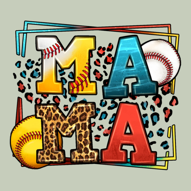 Leopard Softball And Baseball Mama Mother's Day Ladies Tee by LillyAllenDesigns | Teevron