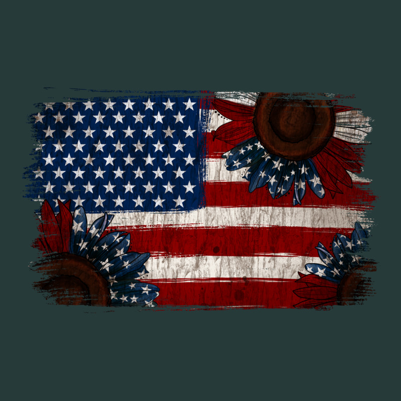 Distressed Sunflower American Flag Premium Sweatshirt by Jasminsmagicworld | Teevron