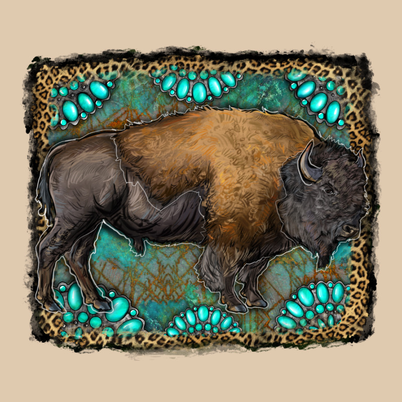 Bison With Gemstone Background Heavyweight Sweatshirt by RanaPortraitStore | Teevron