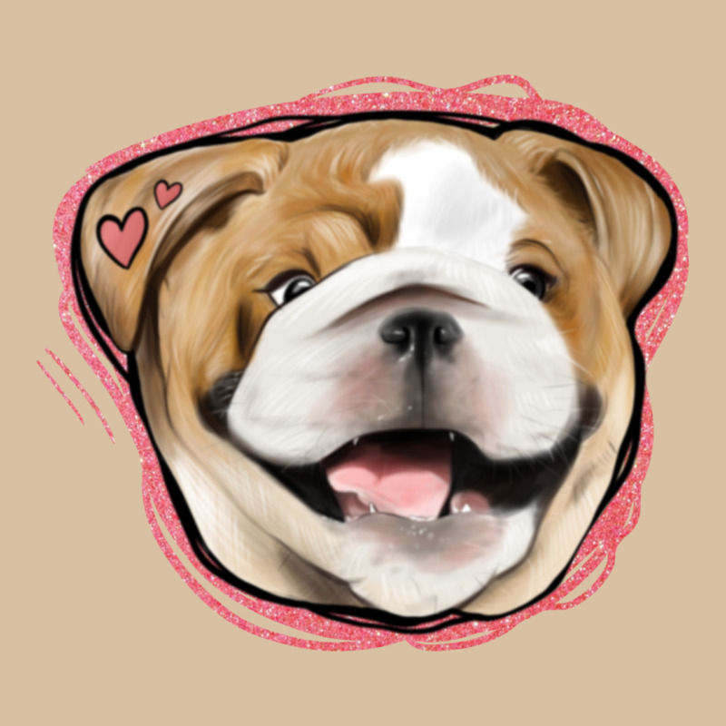 Bulldog Pink Glitter Heavyweight Hoodie by Jasminsmagicworld | Teevron