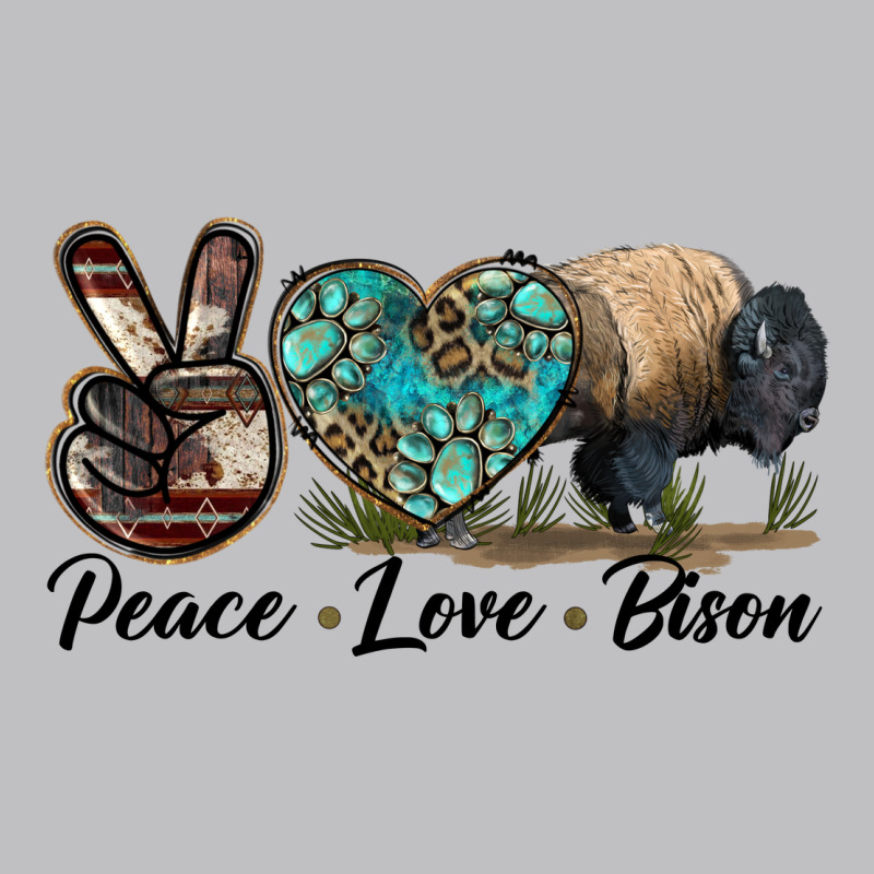 Peace Llve Bison Long Sleeve Tee by LillyAllenDesigns | Teevron