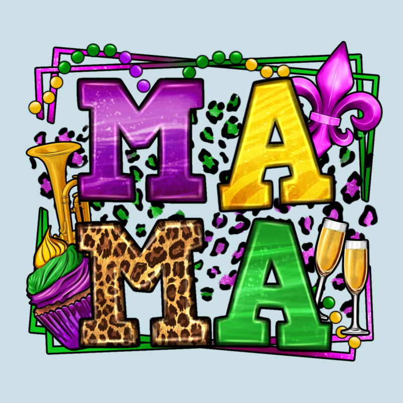 Mardi Gras Leopard Frame Mama Mother's Day Ladies Tee by LillyAllenDesigns | Teevron