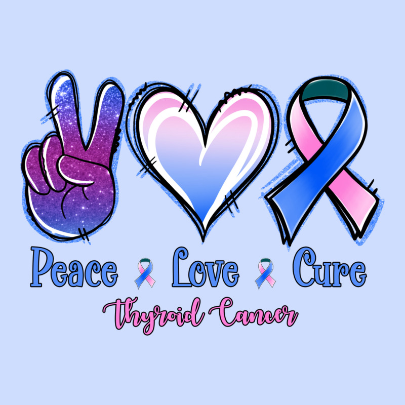 Peace Love Cure Thyroid Cancer Urban Heavy Tee by Jasminsmagicworld | Teevron