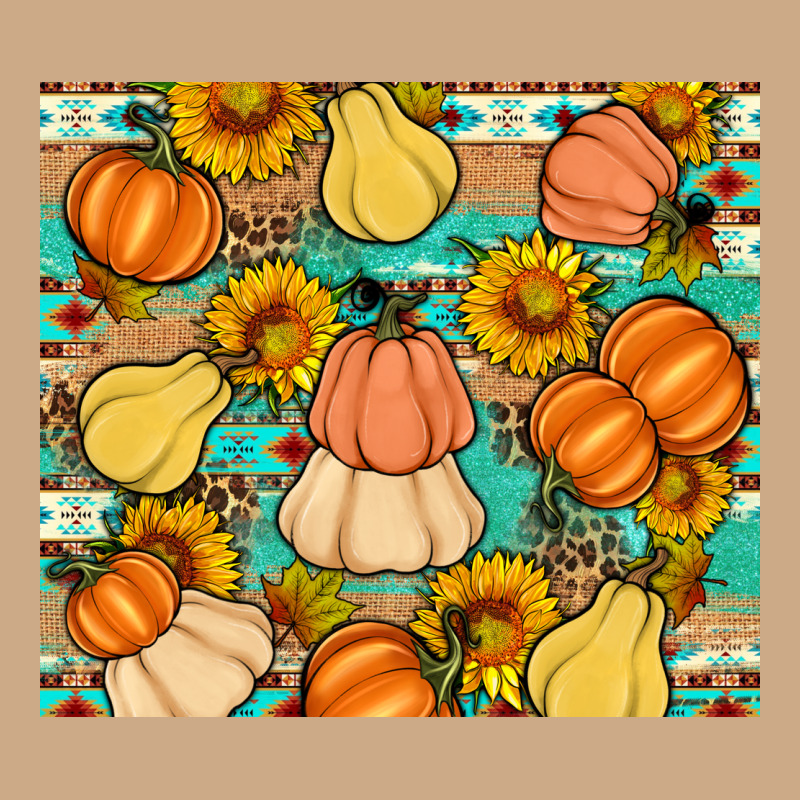 Pumpkin Sunflowers Leaves Vintage Hoodie by Artiststas | Teevron