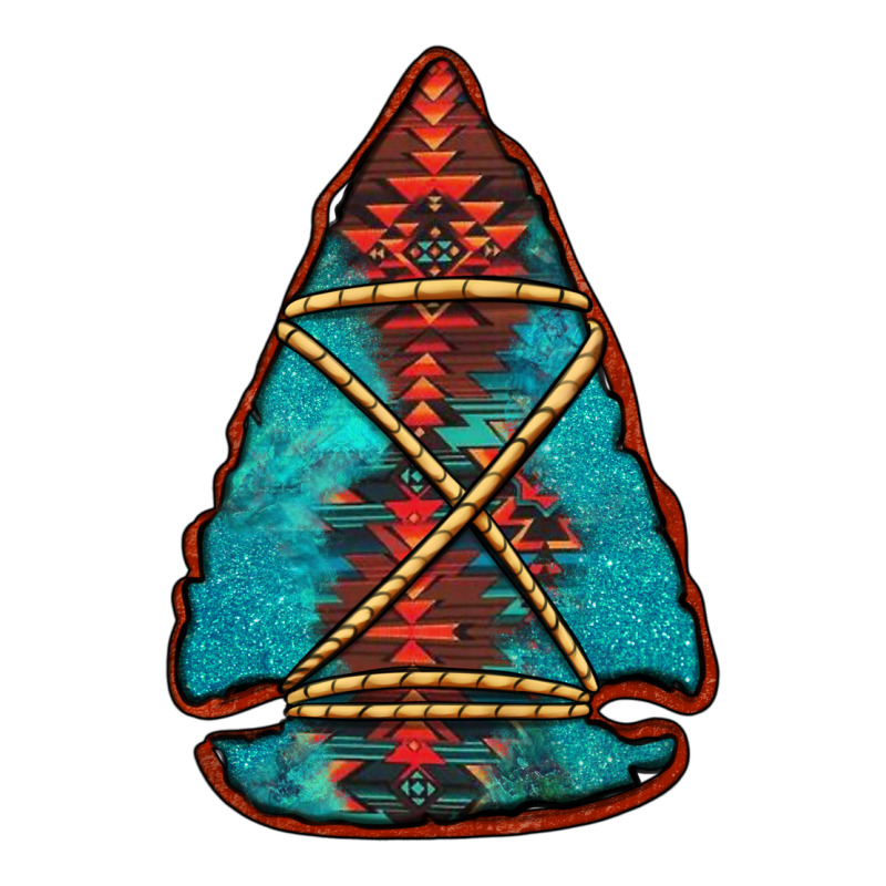 Turquoise Glitter Aztec Arrowhead Zipper Hoodie by Jasminsmagicworld | Teevron
