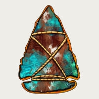 Turquoise Cowhide Arrowhead Zipper Hoodie | Teevron