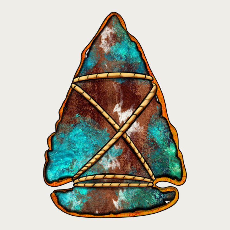 Turquoise Cowhide Arrowhead Zipper Hoodie by Jasminsmagicworld | Teevron