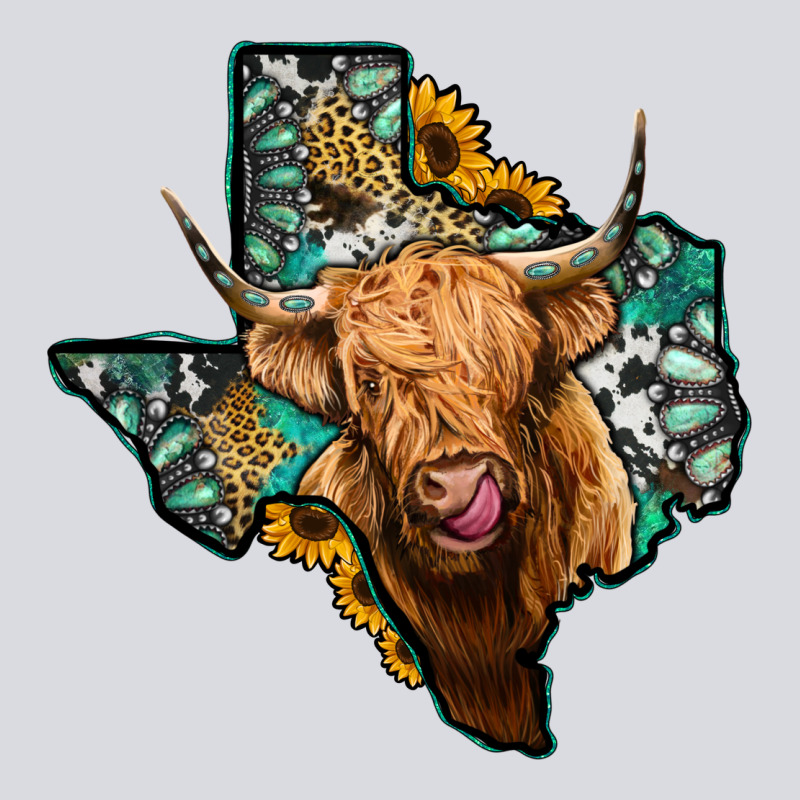 Texas Map Highland Cow Zipper Hoodie by Jasminsmagicworld | Teevron