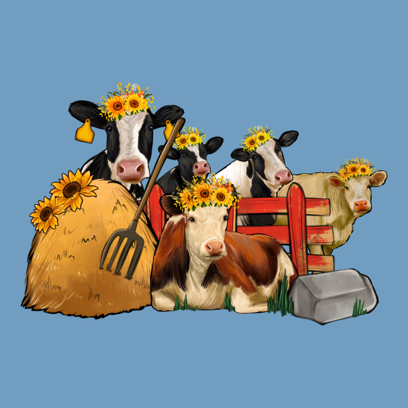 Cows With Sunflower Headbands Urban Heavy Tee by Jasminsmagicworld | Teevron