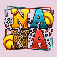 Softball Nana Leopard Frame Ladies Tee | Teevron