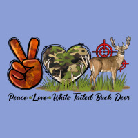 Peace Love White Tailed Buck Deer Long Sleeve Tee | Teevron