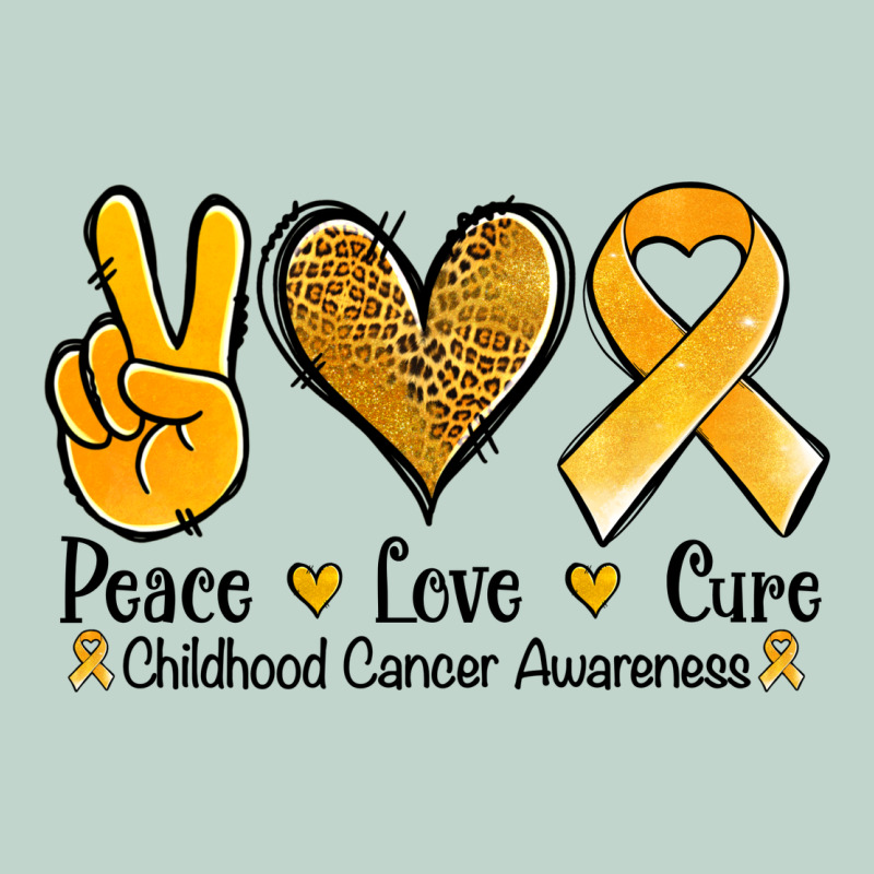Peace Love Cure Childhood Cancer Zipper Hoodie by Jasminsmagicworld | Teevron