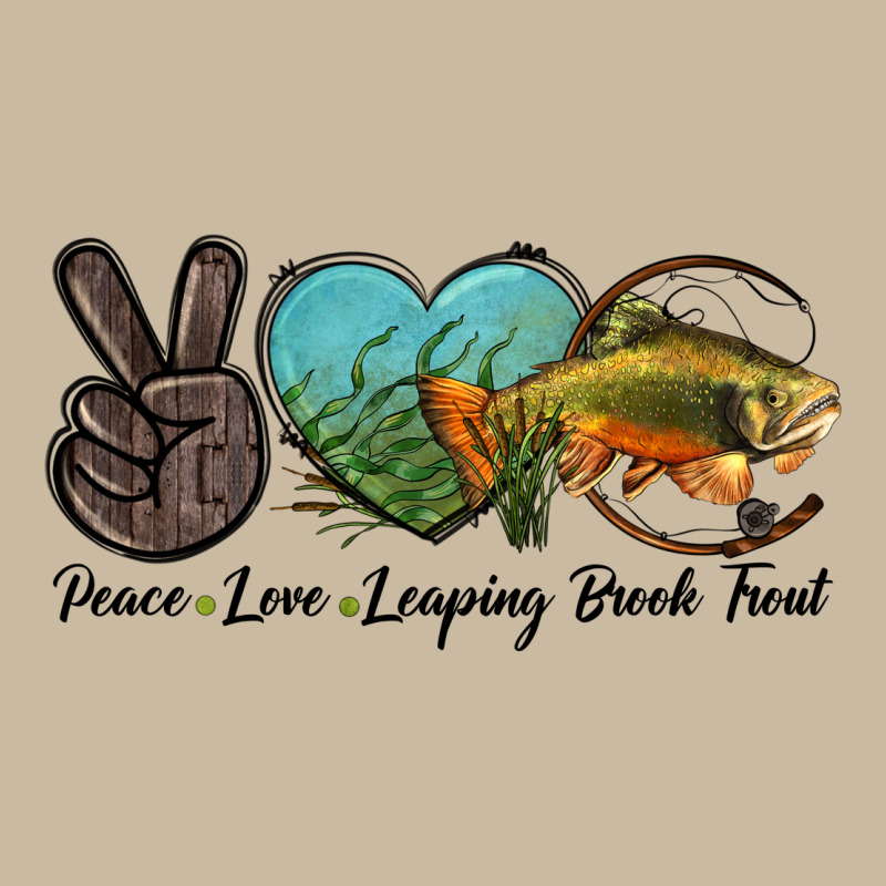 Peace Love Leaping Brook Trout Long Sleeve Tee by LillyAllenDesigns | Teevron